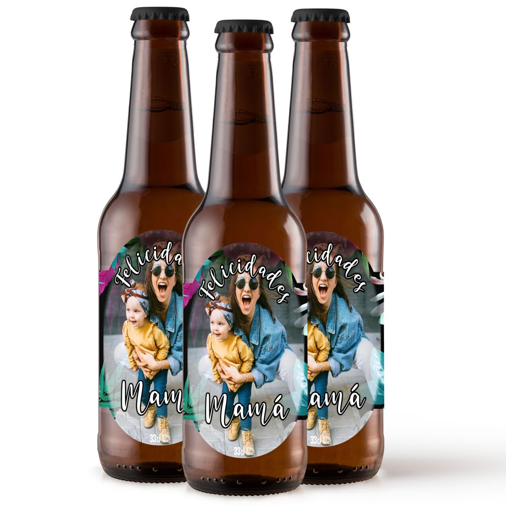 Foto Mamá | Etiqueta Personalizada Día De La Madre – Pack de Cervezas - Imagen 3