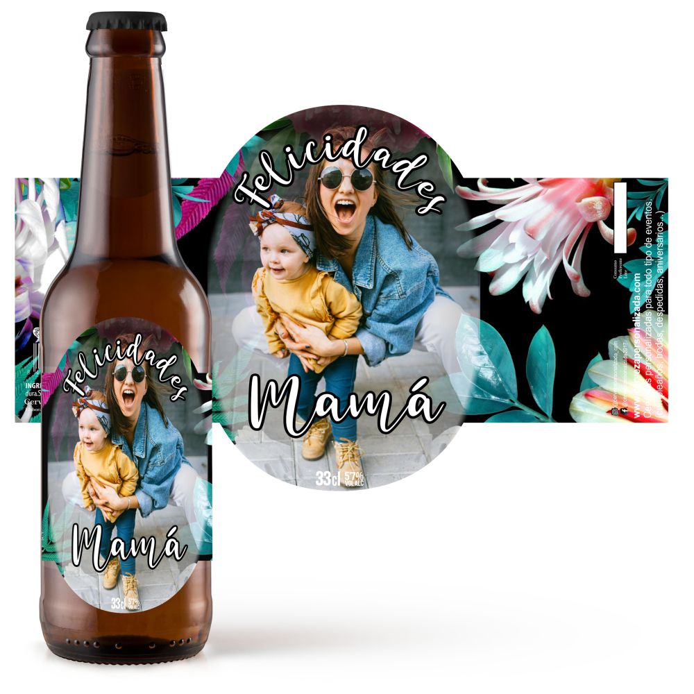 Foto Mamá | Etiqueta Personalizada Día De La Madre – Pack de Cervezas