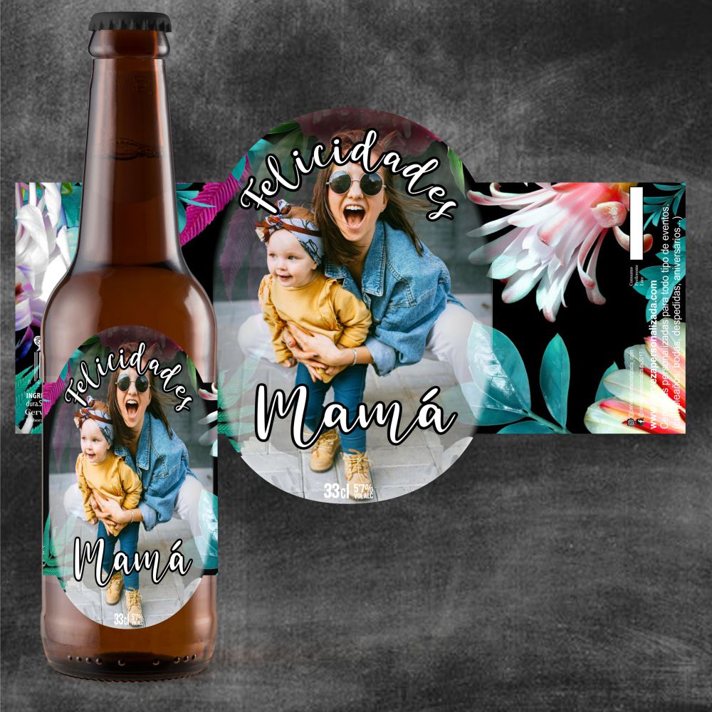 Foto Mamá | Etiqueta Personalizada Día De La Madre – Pack de Cervezas - Imagen 4