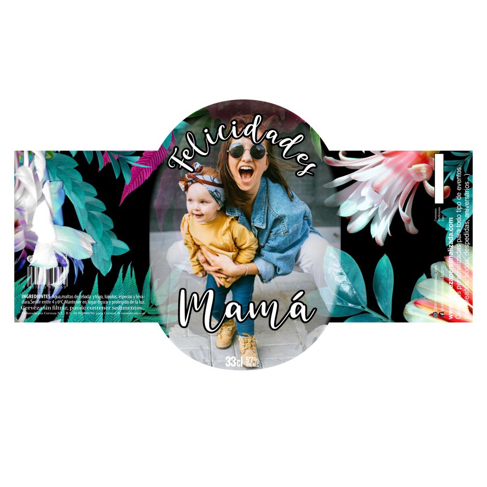 Foto Mamá | Etiqueta Personalizada Día De La Madre – Pack de Cervezas - Imagen 2