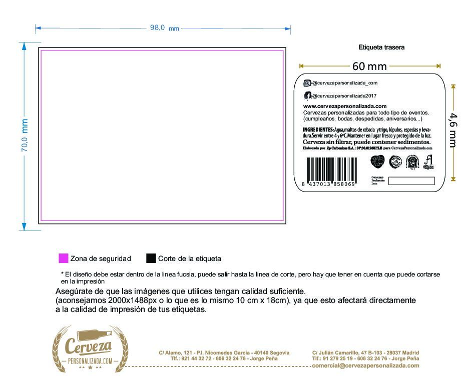 Etiqueta Rectangular - Imagen 2