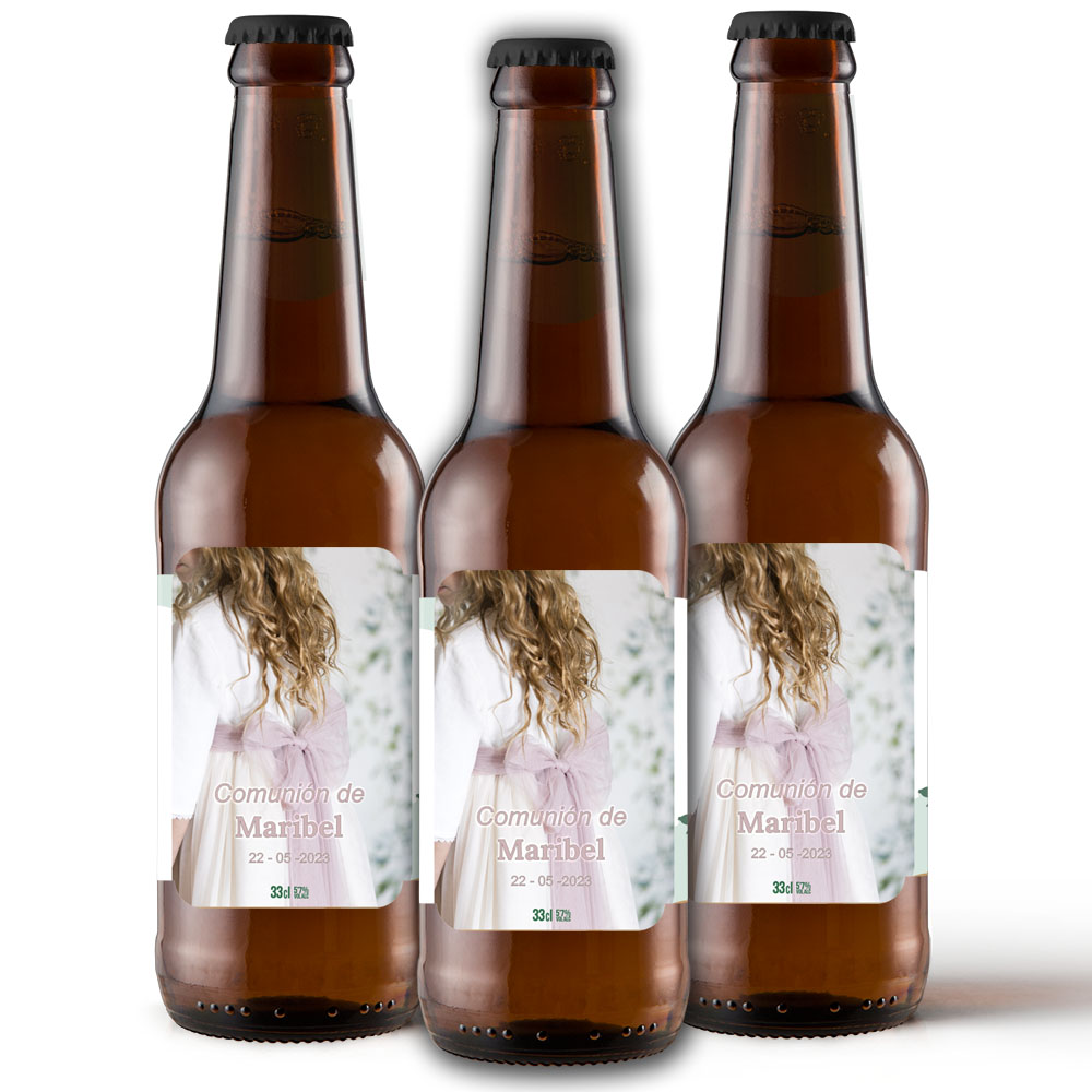 La Princesa | Etiqueta Personalizada Comunión - Pack de Cervezas - Imagen 3