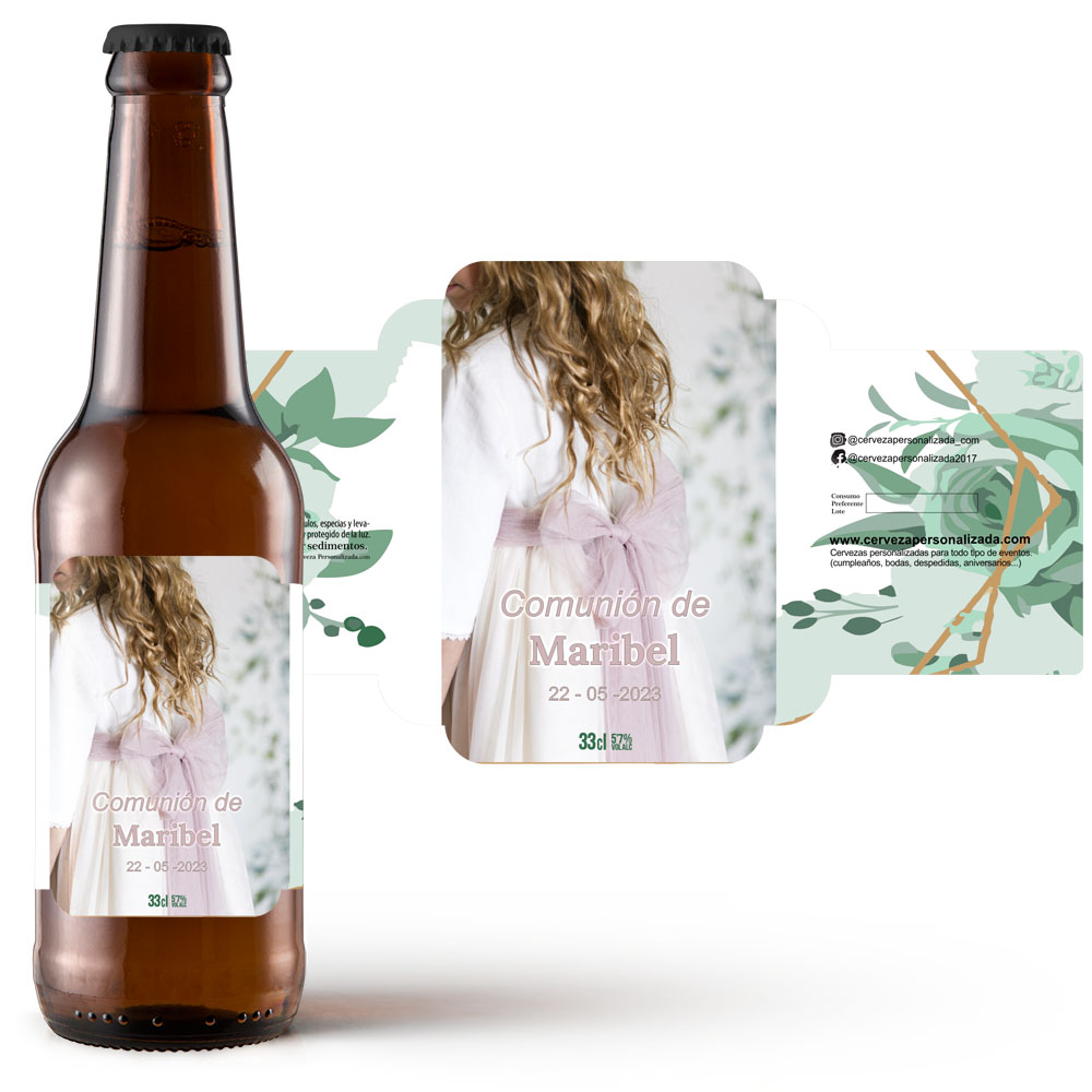 La Princesa | Etiqueta Personalizada Comunión - Pack de Cervezas