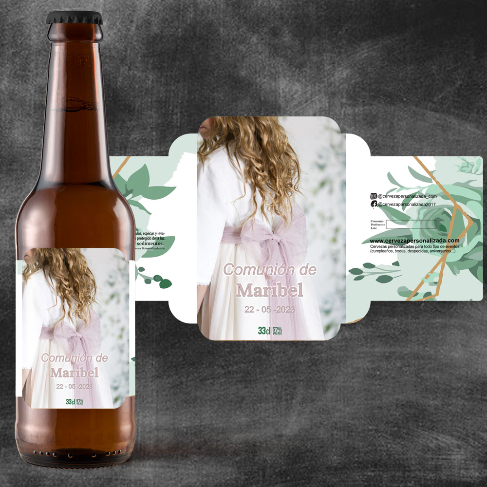 La Princesa | Etiqueta Personalizada Comunión - Pack de Cervezas - Imagen 4