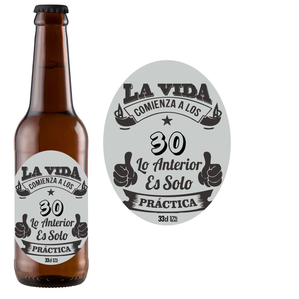 La Vida Comienza | Etiqueta Personalizada Cumpleaños - Pack de Cervezas