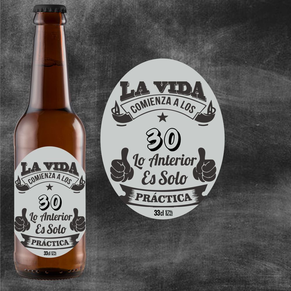 La Vida Comienza | Etiqueta Personalizada Cumpleaños - Pack de Cervezas - Imagen 4