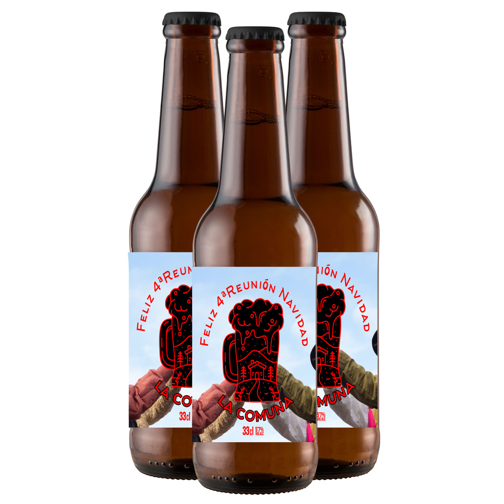 4ª Reunión Familiar | Etiqueta Personalizada Navidad - Pack de Cervezas - Imagen 3