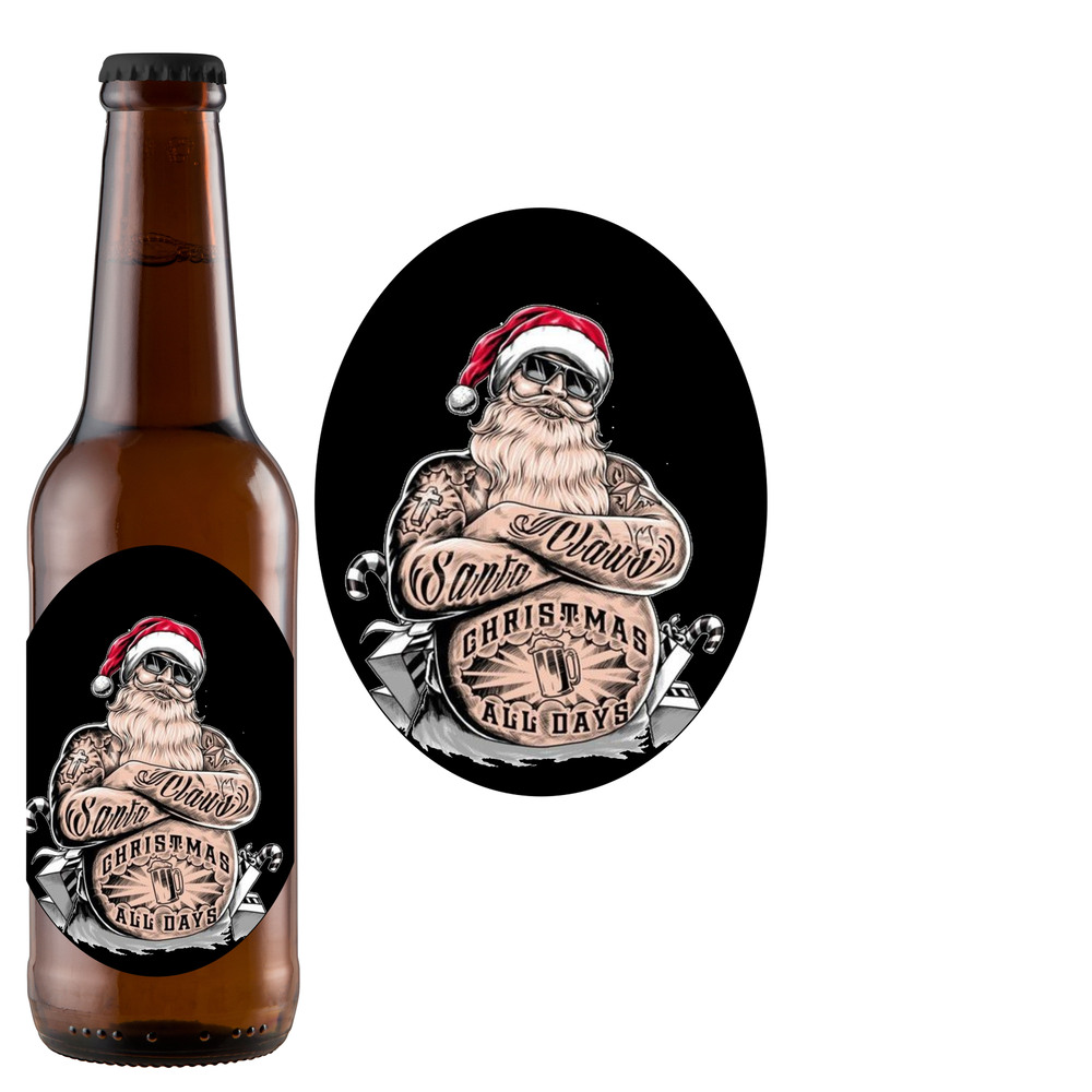 Santa Claus | Etiqueta Personalizada Navidad - Pack de Cervezas