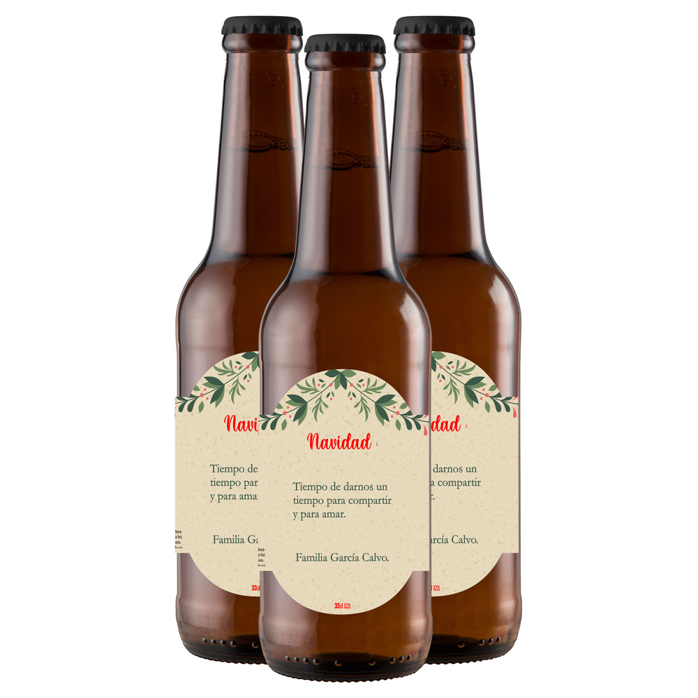 Navidad | Etiqueta Personalizada Navidad - Pack de Cervezas - Imagen 3