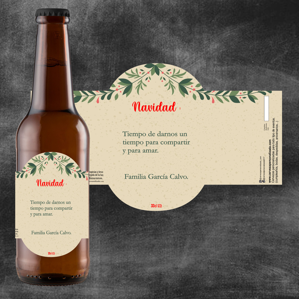 Navidad | Etiqueta Personalizada Navidad - Pack de Cervezas - Imagen 4