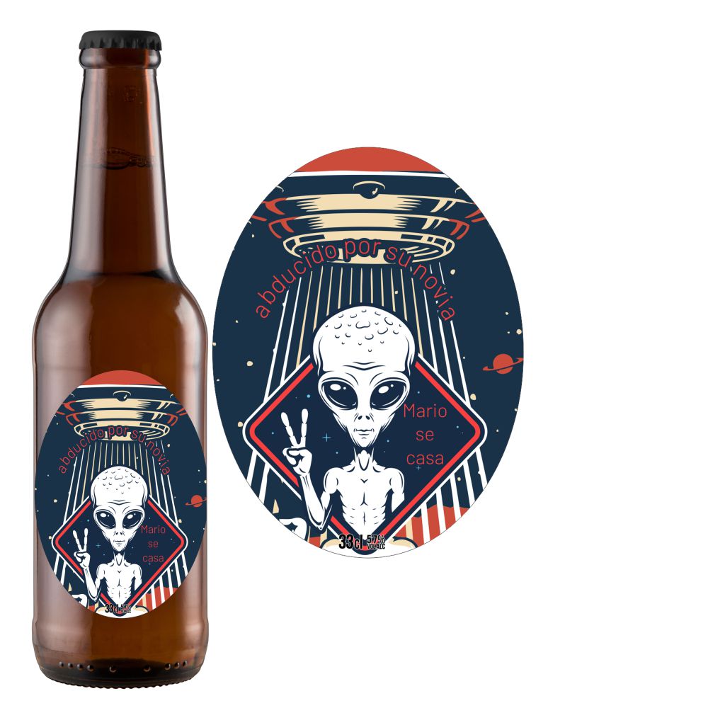 Ovni  | Etiqueta Personalizada Despedidas - Pack de Cervezas