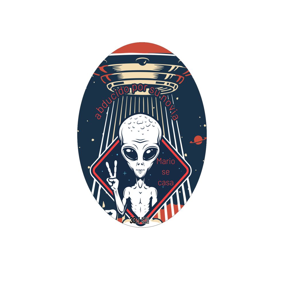 Ovni  | Etiqueta Personalizada Despedidas - Pack de Cervezas - Imagen 2