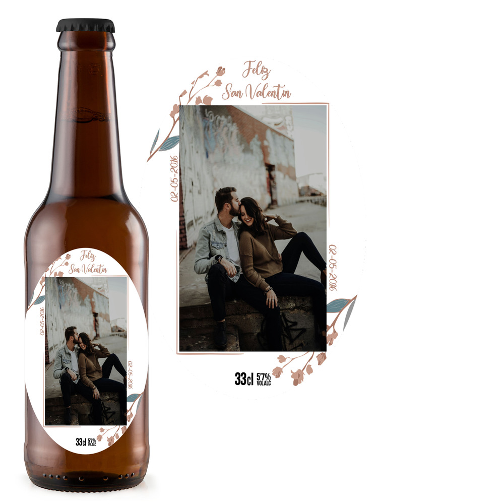 Feliz San Valentin | Etiqueta Personalizada San Valentín – Pack de Cervezas