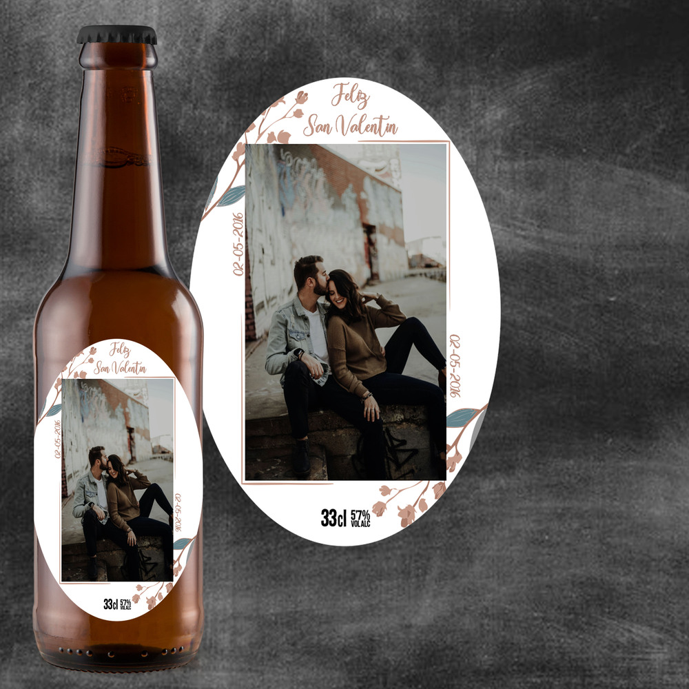 Feliz San Valentin | Etiqueta Personalizada San Valentín – Pack de Cervezas - Imagen 4