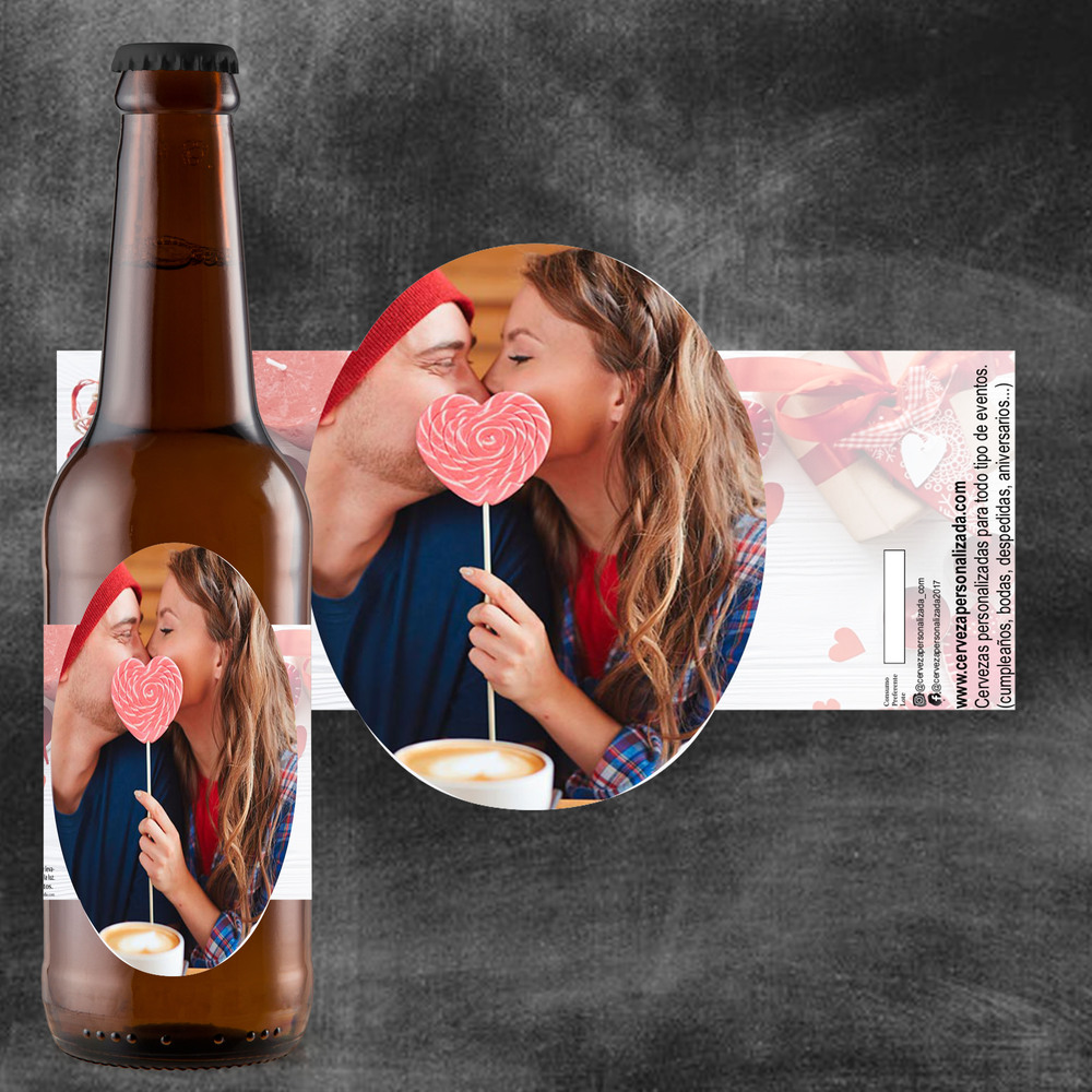 Que Nunca Se Acabe | Etiqueta Personalizada San Valentín – Pack de Cervezas - Imagen 3