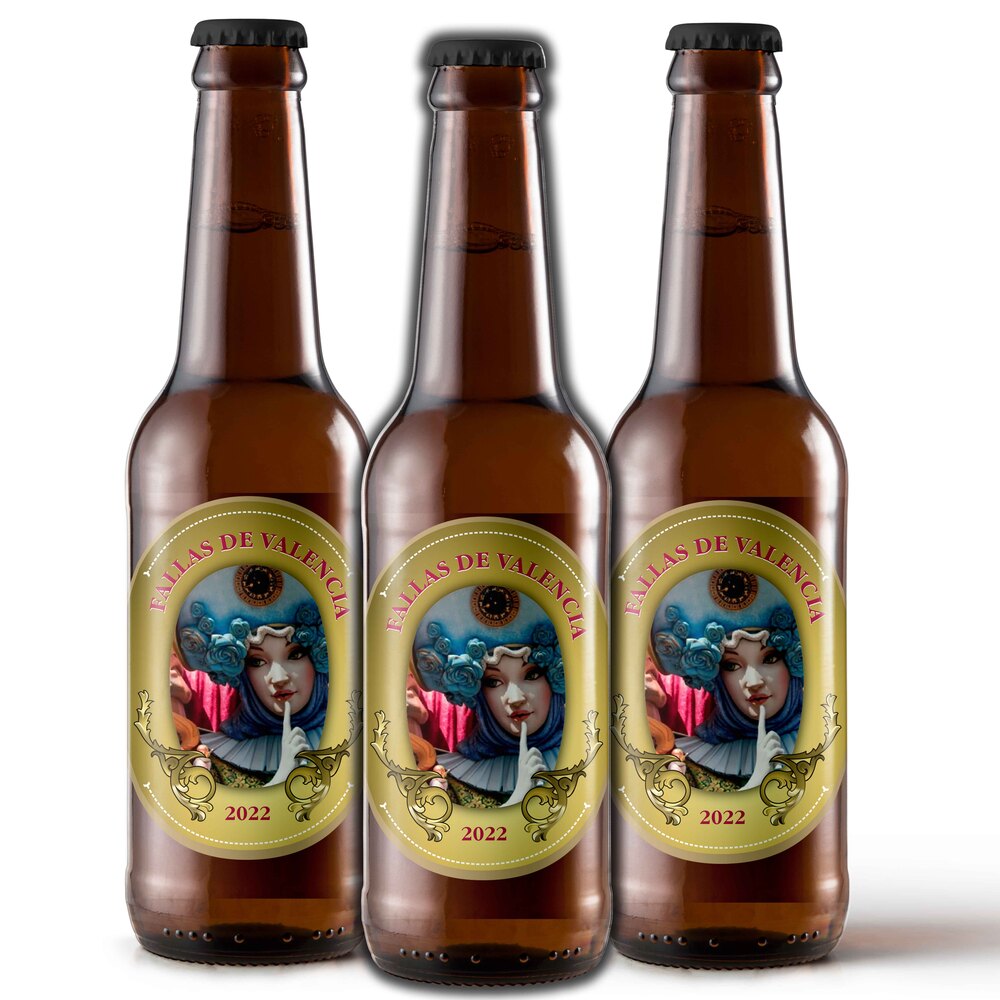 Fallas de Valencia | Etiqueta Personalizada Fiestas Populares - Pack de Cervezas - Imagen 3