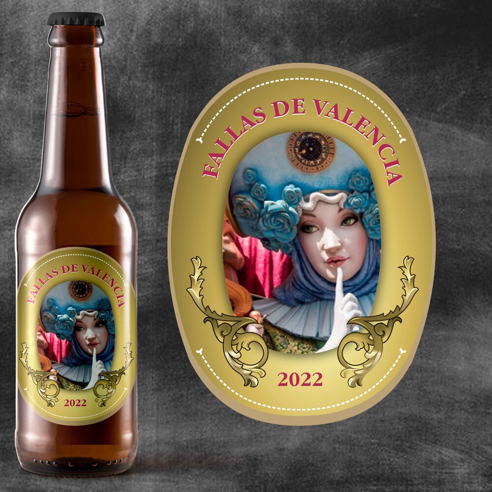 Fallas de Valencia | Etiqueta Personalizada Fiestas Populares - Pack de Cervezas - Imagen 4