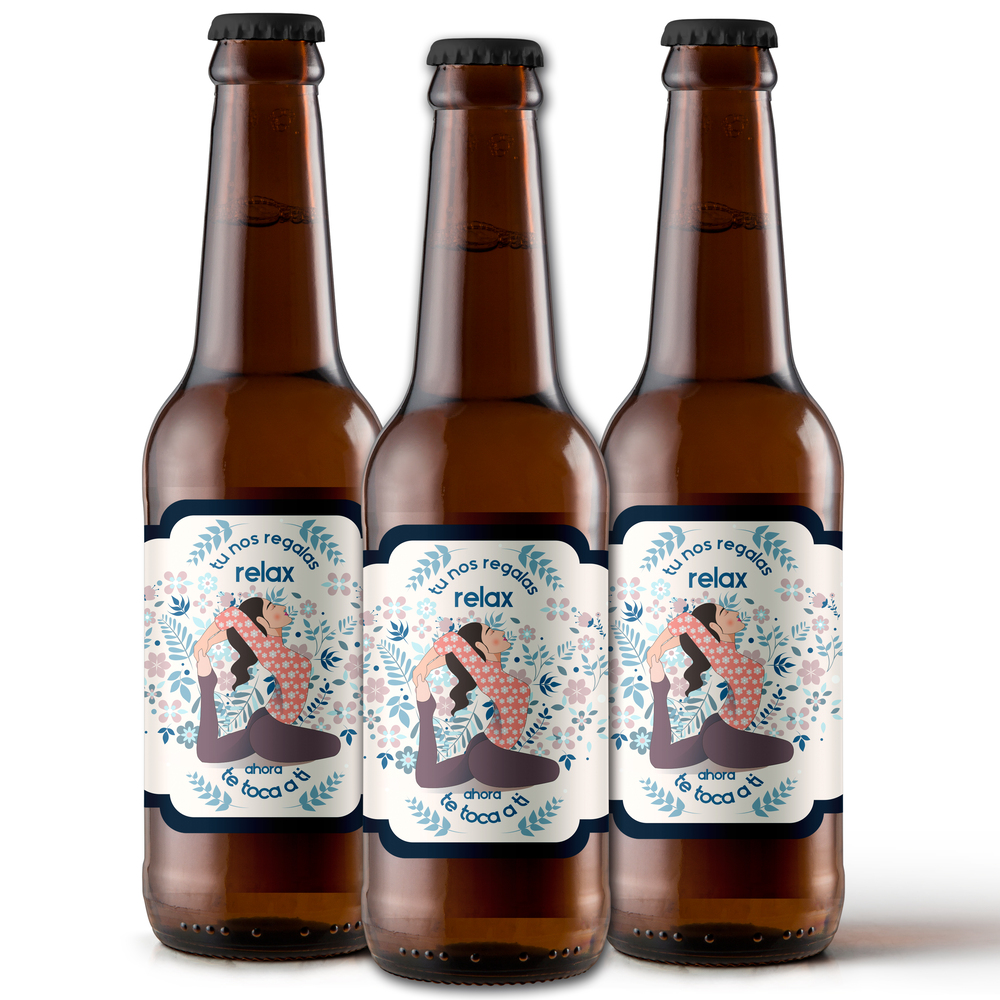 Relájate, Ahora te Toca a Tí | Etiqueta Personalizada Profesiones - Pack de Cervezas - Imagen 3