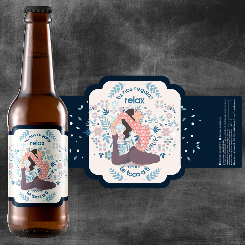 Relájate, Ahora te Toca a Tí | Etiqueta Personalizada Profesiones - Pack de Cervezas - Imagen 4