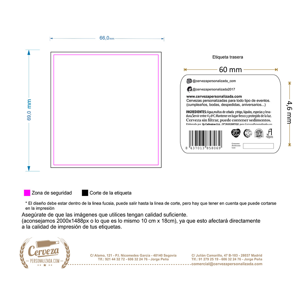 Etiqueta Cuadrada - Imagen 2
